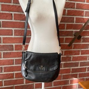 •Kate Spade Cobbie Hill Penny Black Leather Crossbody Shoulder Bag